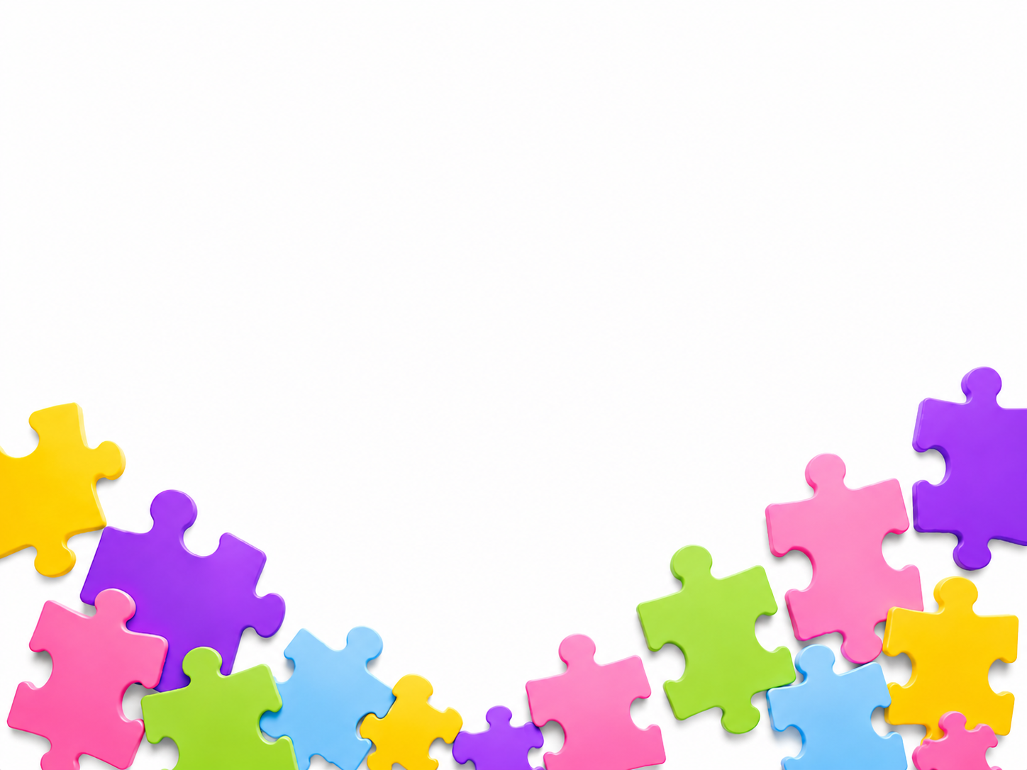 Colorful puzzle piece background representing learning, growth, belonging, and every child's unique potential through the Alphamations™ program.